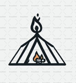 Zelt und Lagerfeuer